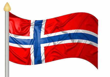 Norwegian flag with ripples Fotografie stock - Microstock e Abbonamento, Codice: 400-05219592