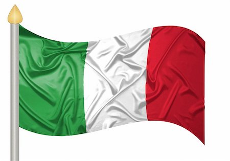 Italian flag with ripples Fotografie stock - Microstock e Abbonamento, Codice: 400-05219607
