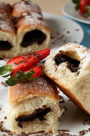 Traditional Czech sweet yeast buns stuffed with jam Stock Photo - Budget Royalty-Free & Subscription, Code: 400-05210103