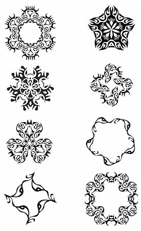 elegant swirl vector accents - Various vector design elements Stock Photo - Budget Royalty-Free & Subscription, Code: 400-05210605