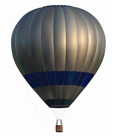 vector photo realistic hot air balloon on white background Stock Photo - Budget Royalty-Free & Subscription, Code: 400-05210800