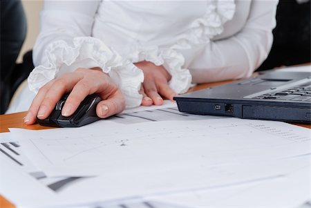 hands of a young girl working on laptop. Workplace businessman. Stockbilder - Microstock & Abonnement, Bildnummer: 400-05210862