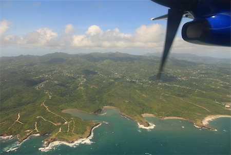 Aerial view of Grenada in the Caribbean Sea Stockbilder - Microstock & Abonnement, Bildnummer: 400-05211123