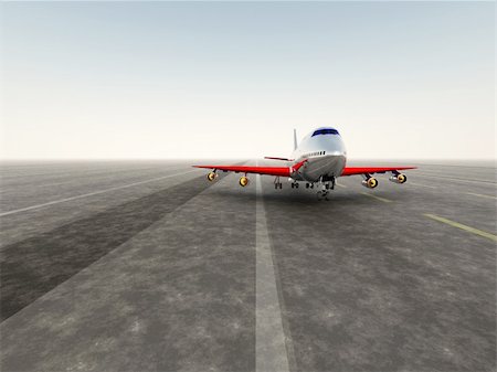 A plane taking off on a runway. Foto de stock - Royalty-Free Super Valor e Assinatura, Número: 400-05212044