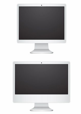 The modern monitors on a white background Stock Photo - Budget Royalty-Free & Subscription, Code: 400-05212207