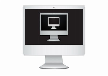 simsearch:400-04086261,k - Isolated futuristic monitor on a white background Photographie de stock - Aubaine LD & Abonnement, Code: 400-05212208