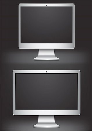 simsearch:400-04086261,k - Modern monitors on a black background Photographie de stock - Aubaine LD & Abonnement, Code: 400-05212210