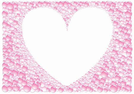 sacred heart - The pink framework heart on white background Stock Photo - Budget Royalty-Free & Subscription, Code: 400-05212225