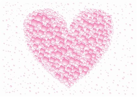 sacred heart - Pink love drops heart on the white background Stock Photo - Budget Royalty-Free & Subscription, Code: 400-05212226