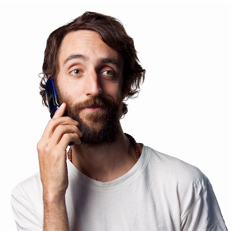 doglikehorse (artist) - Young man talking on the phone Photographie de stock - Aubaine LD & Abonnement, Code: 400-05212293