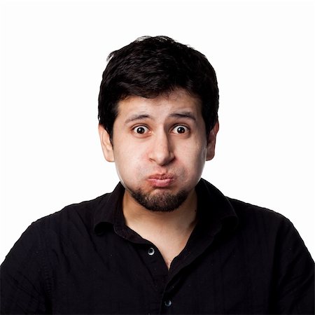 face man latino isolated - Funny series of images, lots of different expressions Stock Photo - Budget Royalty-Free & Subscription, Code: 400-05212317