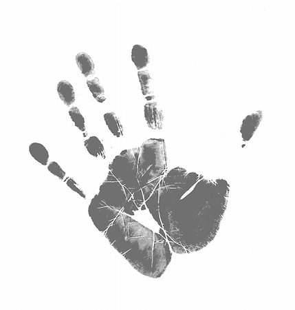 Printout of human hand with unique detail Stock Photo - Budget Royalty-Free & Subscription, Code: 400-05212380