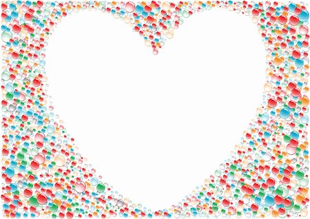 sacred heart - White background heart around the color drops Stock Photo - Budget Royalty-Free & Subscription, Code: 400-05212433