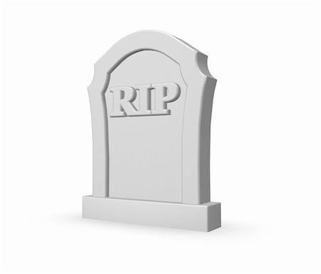 simsearch:400-06366826,k - gravestone with the letters rip on white background - 3d illustration Stock Photo - Budget Royalty-Free & Subscription, Code: 400-05212871