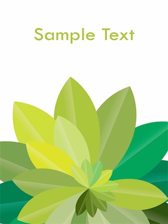 Ecological green leaves vector background Stock Photo - Budget Royalty-Free & Subscription, Code: 400-05213051