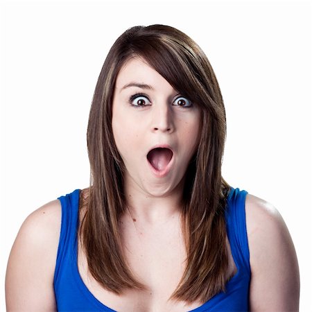 Woman is amazed that she won a prize Stock Photo - Budget Royalty-Free & Subscription, Code: 400-05213177