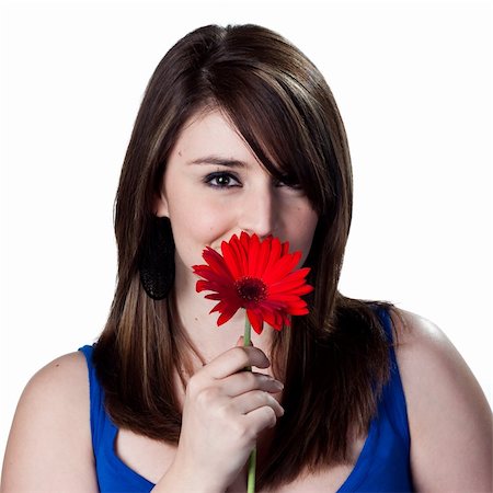 simsearch:400-05213670,k - red daisy in the hands of this woman Stock Photo - Budget Royalty-Free & Subscription, Code: 400-05213206