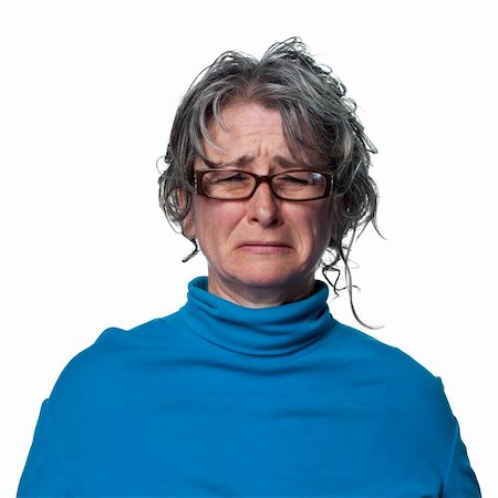 sad grandmother - Woman crying tears, visibly upset and sad Stock Photo - Budget Royalty-Free & Subscription, Code: 400-05213290