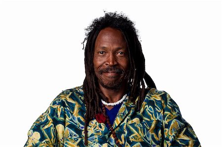 rastafarian - Man with dreadlocks looking happy, isolated on white Stock Photo - Budget Royalty-Free & Subscription, Code: 400-05213724