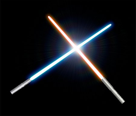 saber - An illustration of two crossed laser light sabers Stock Photo - Budget Royalty-Free & Subscription, Code: 400-05224125