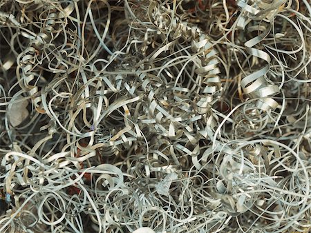 Waste lathe - metal shavings on the dump Stock Photo - Budget Royalty-Free & Subscription, Code: 400-05224639