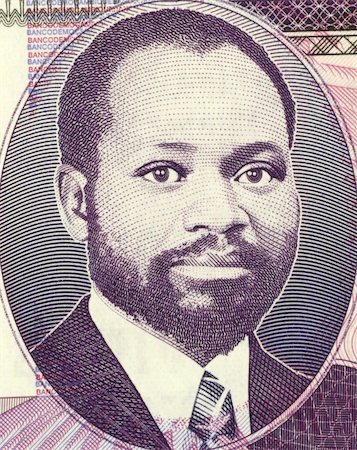 simsearch:400-05224756,k - Samora Moises Machel (1933-1986) on 20 Meticais 2006 Banknote from Mozambique. Mozambican  military commander, revolutionary socialist  leader and President of Mozambique. Stock Photo - Budget Royalty-Free & Subscription, Code: 400-05224784
