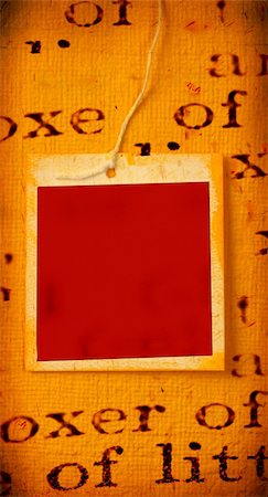 simsearch:400-04752957,k - Close up of Handmade paper tag Photographie de stock - Aubaine LD & Abonnement, Code: 400-05224991