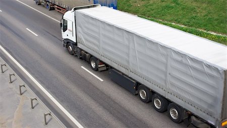 freight traffic - White truck on a highway Stock Photo - Budget Royalty-Free & Subscription, Code: 400-05224992