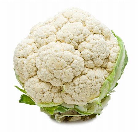 Cauliflower isolated on white background Stock Photo - Budget Royalty-Free & Subscription, Code: 400-05225199