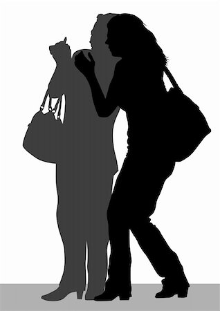 simsearch:400-09142201,k - Vector drawing women and children. Silhouettes of people Stock Photo - Budget Royalty-Free & Subscription, Code: 400-05225620