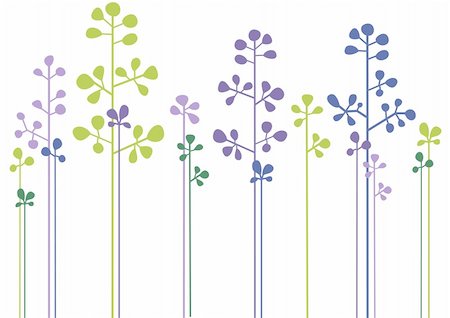 modern, simple floral design, vector background Stock Photo - Budget Royalty-Free & Subscription, Code: 400-05226106