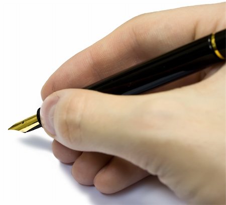 simsearch:400-07219362,k - Hand writing with a black fountain pen Foto de stock - Super Valor sin royalties y Suscripción, Código: 400-05226894