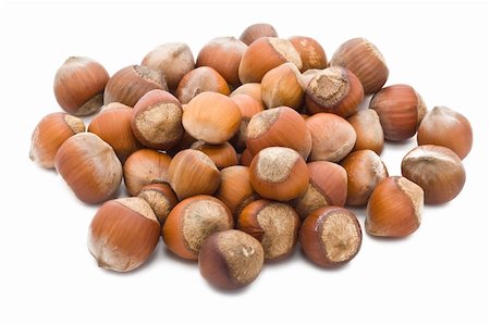 sailorr (artist) - Filbert nuts isolated on white background Foto de stock - Super Valor sin royalties y Suscripción, Código: 400-05226899