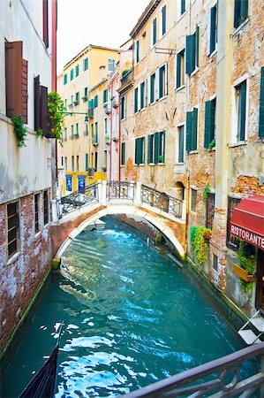 View of a canal in Venice, italy Stock Photo - Budget Royalty-Free & Subscription, Code: 400-05226891