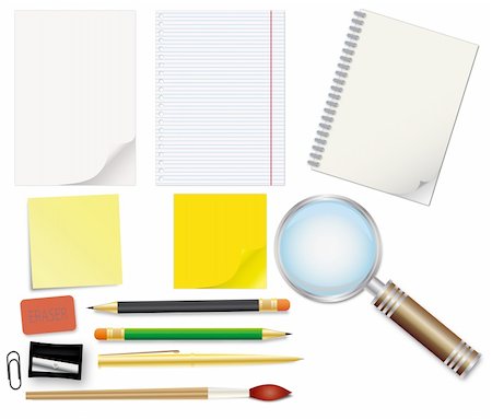 simsearch:400-05206224,k - Set of school supplies - an illustration for your design project. Stockbilder - Microstock & Abonnement, Bildnummer: 400-05226997