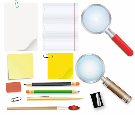 simsearch:400-05206224,k - Set of school supplies - an illustration for your design project. Fotografie stock - Microstock e Abbonamento, Codice: 400-05226998