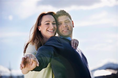 simsearch:400-04702706,k - happy young couple have good time and fun outdoor at beautiful sunny day Stockbilder - Microstock & Abonnement, Bildnummer: 400-05227255