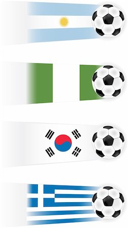 simsearch:400-07290547,k - Soccer  vector clipart (other flags also available) Stockbilder - Microstock & Abonnement, Bildnummer: 400-05227416