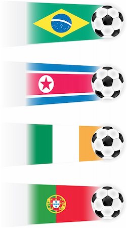 simsearch:400-07290547,k - Soccer  vector clipart (other flags also available) Stockbilder - Microstock & Abonnement, Bildnummer: 400-05227421