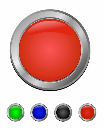 button icon set in  4 colors, vector illustration Stock Photo - Budget Royalty-Free & Subscription, Code: 400-05227565