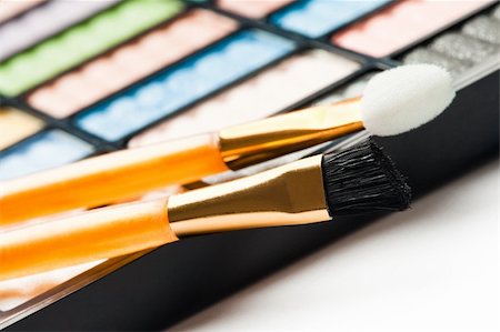 simsearch:400-05273248,k - The palette for makeup with two brushes Stock Photo - Budget Royalty-Free & Subscription, Code: 400-05227859