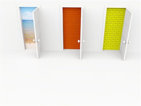 simsearch:400-05124577,k - open doors. 3d on white Photographie de stock - Aubaine LD & Abonnement, Code: 400-05228081