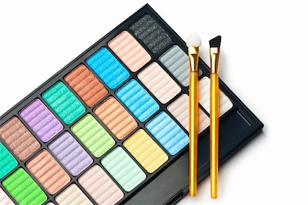 simsearch:400-05273248,k - The palette for makeup with two brushes Stock Photo - Budget Royalty-Free & Subscription, Code: 400-05228083