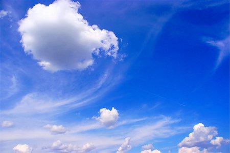 Sky, Cirrus cloud the clear blue sky Stock Photo - Budget Royalty-Free & Subscription, Code: 400-05228315