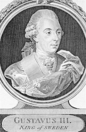 simsearch:400-05323422,k - Gustav III (1746-1792) on engraving from 1773. King of Sweden during 1771-1792. Foto de stock - Super Valor sin royalties y Suscripción, Código: 400-05228835