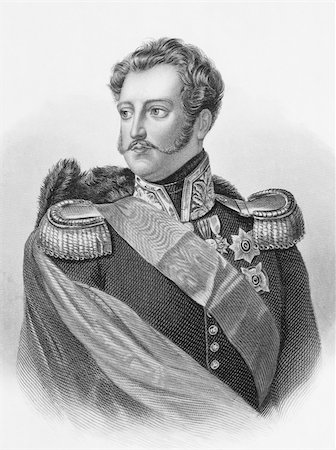 simsearch:400-06456570,k - Nicholas I Emperor of Russia (1796-1855) on engraving from the 1800s. Emperor of Russia during 1825-1855. Engraved by A.H.Payne. Stock Photo - Budget Royalty-Free & Subscription, Code: 400-05228867