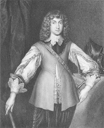 simsearch:400-04677580,k - Prince Rupert of the Rhine (1619-1682) on engraving from the 1800s. Noted soldier, admiral, scientist, sportsman, colonial governor and amateur artist. Engraved by J.Cochran and published by J.F.Tallis, London & New York. Foto de stock - Super Valor sin royalties y Suscripción, Código: 400-05228874