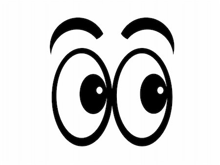 Cartoon eyes looking left, flip and they look right Stock Photo - Budget Royalty-Free & Subscription, Code: 400-05229201