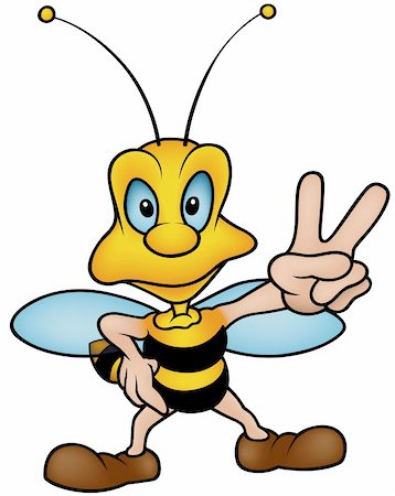 Wasp Victory - colored cartoon illustration, vector Photographie de stock - Aubaine LD & Abonnement, Code: 400-05229492