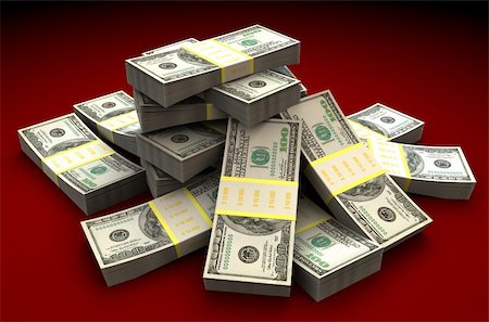 3d illustration of dollars heap over dark red background Stock Photo - Budget Royalty-Free & Subscription, Code: 400-05229747